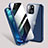 Luxury Aluminum Metal Frame Mirror Cover Case 360 Degrees M02 for Apple iPhone 13 Blue