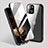 Luxury Aluminum Metal Frame Mirror Cover Case 360 Degrees M02 for Apple iPhone 15 Black