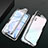 Luxury Aluminum Metal Frame Mirror Cover Case 360 Degrees M02 for Huawei Nova 6 SE Silver