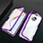 Luxury Aluminum Metal Frame Mirror Cover Case 360 Degrees M02 for Xiaomi Poco F2 Pro Purple