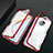 Luxury Aluminum Metal Frame Mirror Cover Case 360 Degrees M02 for Xiaomi Poco F2 Pro Red