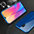 Luxury Aluminum Metal Frame Mirror Cover Case 360 Degrees M02 for Xiaomi Redmi 8A Blue