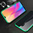 Luxury Aluminum Metal Frame Mirror Cover Case 360 Degrees M02 for Xiaomi Redmi 8A Green