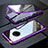 Luxury Aluminum Metal Frame Mirror Cover Case 360 Degrees M03 for Vivo Nex 3S Purple