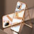 Luxury Aluminum Metal Frame Mirror Cover Case 360 Degrees M03 for Xiaomi Mi 11 5G Gold