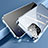 Luxury Aluminum Metal Frame Mirror Cover Case 360 Degrees M04 for Apple iPhone 13 Pro Max Blue