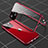 Luxury Aluminum Metal Frame Mirror Cover Case 360 Degrees M04 for Apple iPhone 13 Red