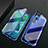 Luxury Aluminum Metal Frame Mirror Cover Case 360 Degrees M04 for Huawei Honor V30 Pro 5G Blue