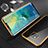 Luxury Aluminum Metal Frame Mirror Cover Case 360 Degrees M04 for Huawei Mate 20 Pro Gold