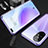 Luxury Aluminum Metal Frame Mirror Cover Case 360 Degrees M04 for Huawei Nova 8 Pro 5G Purple