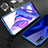 Luxury Aluminum Metal Frame Mirror Cover Case 360 Degrees M04 for Huawei P Smart Z (2019) Blue