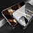 Luxury Aluminum Metal Frame Mirror Cover Case 360 Degrees M05 for Apple iPhone 15 Black