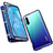 Luxury Aluminum Metal Frame Mirror Cover Case 360 Degrees M05 for Oppo F15 Blue