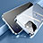 Luxury Aluminum Metal Frame Mirror Cover Case 360 Degrees M06 for Apple iPhone 14 Plus Blue