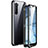 Luxury Aluminum Metal Frame Mirror Cover Case 360 Degrees M06 for Oppo K7 5G Black