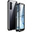 Luxury Aluminum Metal Frame Mirror Cover Case 360 Degrees M06 for Oppo Reno3 Black