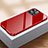 Luxury Aluminum Metal Frame Mirror Cover Case 360 Degrees M07 for Apple iPhone 13 Pro Max Red