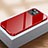 Luxury Aluminum Metal Frame Mirror Cover Case 360 Degrees M07 for Apple iPhone 14 Plus Red