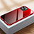 Luxury Aluminum Metal Frame Mirror Cover Case 360 Degrees M07 for Apple iPhone 14 Pro Max Red and Black