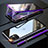 Luxury Aluminum Metal Frame Mirror Cover Case 360 Degrees M08 for Apple iPhone 11 Purple