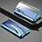 Luxury Aluminum Metal Frame Mirror Cover Case 360 Degrees M08 for Xiaomi Mi 10 Blue