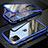 Luxury Aluminum Metal Frame Mirror Cover Case 360 Degrees M11 for Apple iPhone 11 Pro Blue