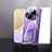 Luxury Aluminum Metal Frame Mirror Cover Case 360 Degrees P01 for Huawei Honor Magic4 Lite 5G Purple