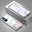 Luxury Aluminum Metal Frame Mirror Cover Case 360 Degrees P01 for Huawei Nova 9 Pro Silver