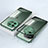 Luxury Aluminum Metal Frame Mirror Cover Case 360 Degrees P01 for OnePlus 11 5G Green