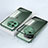 Luxury Aluminum Metal Frame Mirror Cover Case 360 Degrees P01 for OnePlus Ace 2 5G Green