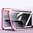 Luxury Aluminum Metal Frame Mirror Cover Case 360 Degrees P01 for Oppo A94 5G Purple