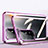 Luxury Aluminum Metal Frame Mirror Cover Case 360 Degrees P01 for Oppo F19 Pro+ Plus 5G Purple