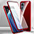 Luxury Aluminum Metal Frame Mirror Cover Case 360 Degrees P01 for Oppo K10 5G India Red