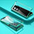 Luxury Aluminum Metal Frame Mirror Cover Case 360 Degrees P01 for Vivo Y77 5G Green