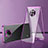 Luxury Aluminum Metal Frame Mirror Cover Case 360 Degrees P01 for Xiaomi Redmi Note 9 5G Purple