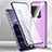 Luxury Aluminum Metal Frame Mirror Cover Case 360 Degrees P02 for OnePlus 11 5G Purple