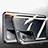Luxury Aluminum Metal Frame Mirror Cover Case 360 Degrees P02 for Oppo K9 5G Black