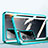 Luxury Aluminum Metal Frame Mirror Cover Case 360 Degrees P02 for Oppo K9 5G Green