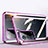 Luxury Aluminum Metal Frame Mirror Cover Case 360 Degrees P02 for Oppo K9 5G Purple