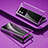 Luxury Aluminum Metal Frame Mirror Cover Case 360 Degrees P02 for Vivo iQOO Neo6 SE 5G Purple