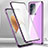 Luxury Aluminum Metal Frame Mirror Cover Case 360 Degrees P02 for Vivo V23 5G