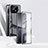 Luxury Aluminum Metal Frame Mirror Cover Case 360 Degrees P02 for Xiaomi Mi 13 5G Black