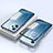 Luxury Aluminum Metal Frame Mirror Cover Case 360 Degrees P02 for Xiaomi Redmi Note 12 5G