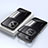 Luxury Aluminum Metal Frame Mirror Cover Case 360 Degrees P02 for Xiaomi Redmi Note 12 5G Black