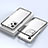 Luxury Aluminum Metal Frame Mirror Cover Case 360 Degrees P02 for Xiaomi Redmi Note 12 5G Silver