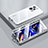 Luxury Aluminum Metal Frame Mirror Cover Case 360 Degrees P02 for Xiaomi Redmi Note 12 Explorer Silver