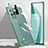 Luxury Aluminum Metal Frame Mirror Cover Case 360 Degrees P03 for OnePlus 9 5G Green