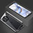 Luxury Aluminum Metal Frame Mirror Cover Case 360 Degrees P03 for OnePlus Ace 2 5G Black