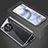 Luxury Aluminum Metal Frame Mirror Cover Case 360 Degrees P03 for OnePlus Ace 2 5G Silver