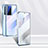 Luxury Aluminum Metal Frame Mirror Cover Case 360 Degrees P03 for Vivo X70 5G Blue